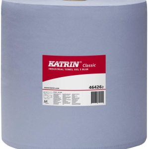 Протирочная бумага в больших рулонах Katrin Classic 464262 - 3-х слойная, синяя