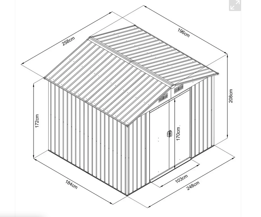 Садовий будинок металевий HECHT 6X8 PLUS - Зображення 3