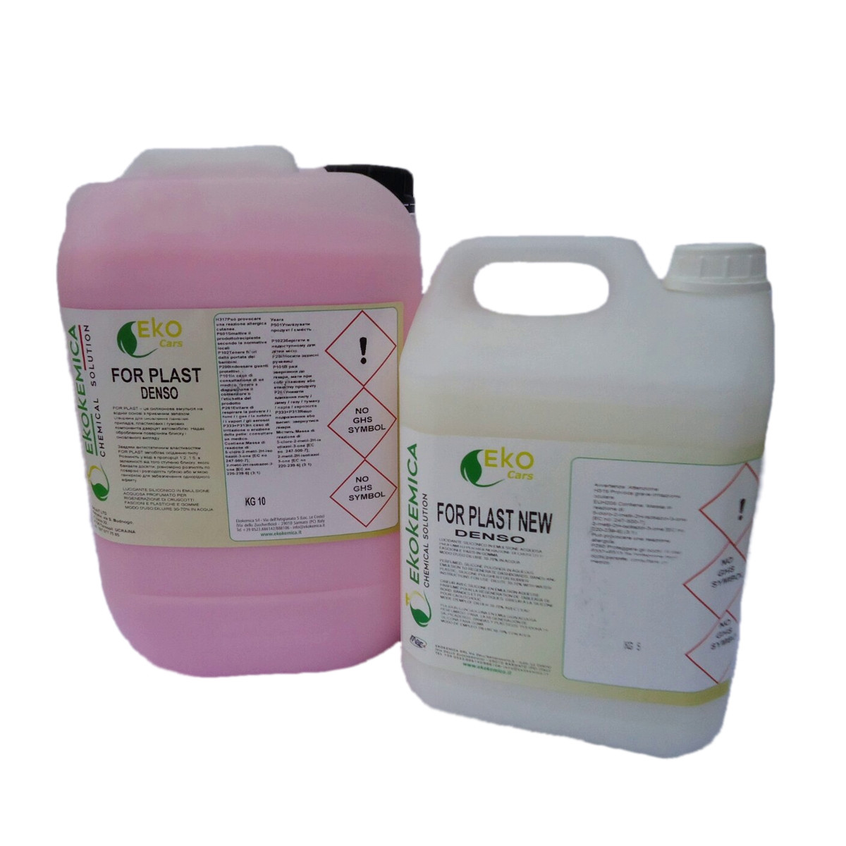 Полироль для пластиковый деталей EKOKEMICA FOR PLAST DENSO+ROSA, Канистра 10кг