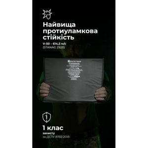 Балістичний пакет для тактичного килимка XL (1 клас | 39,5×29,5 см | 700 г | НВМПЕ ✡ Ізраїль) ТМ Балістика
