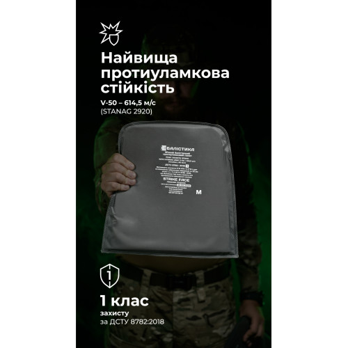 Балістичні пакети під бронежилет Crye Precision AVS (1 клас | М | 2 шт. | 970 г | НВМПЕ ✡ Ізраїль) ТМ Балістика