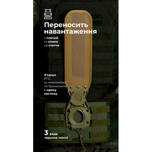 Система розвантаження та розподілу ваги Marom Dolphin (3 ряди моллі | Олива) ТМ Балістика